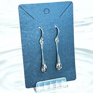 Artisan Hand Blown Glass Zebra Drop Earrings